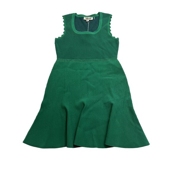Diane von Furstenberg Adi Mini Dress in Emerald & Avalon Teal - Picture 1 of 5